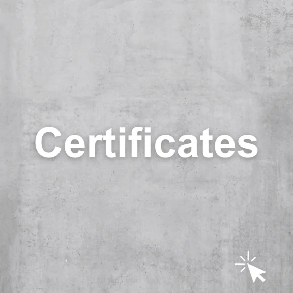 A grey background with the words ‘Certificates’ and a mouse pointer.