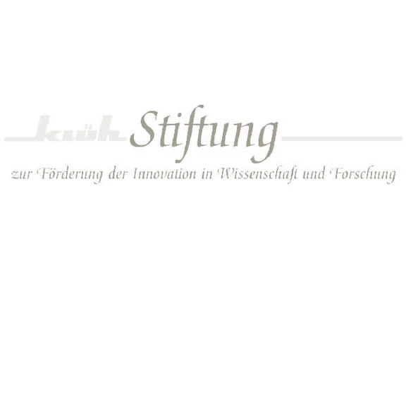 Logo: Klüh Stiftung mit der unterschrift "zur Förderung der Innovation in Wissenschaft und Forschung"
