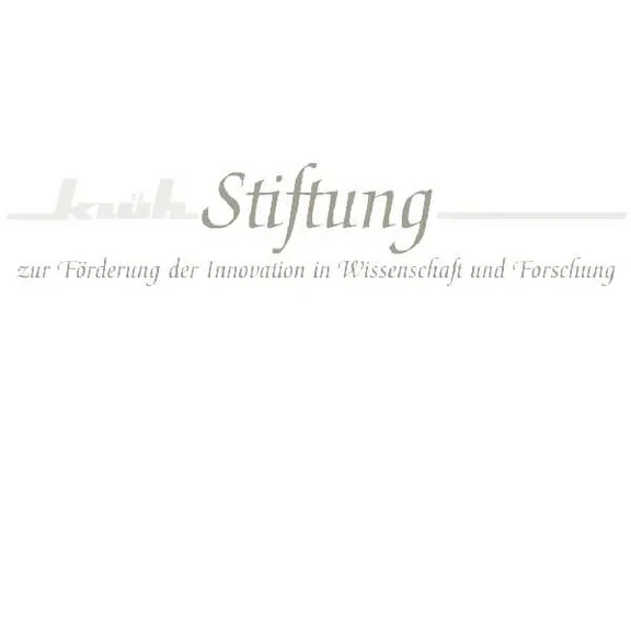 Logo: Klüh Stiftung mit der unterschrift "zur Förderung der Innovation in Wissenschaft und Forschung"