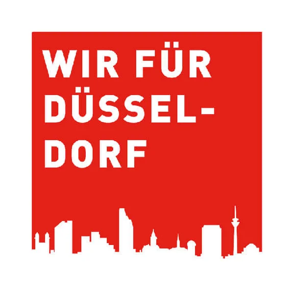 Das Loge der Spendeninitiative „Wir für Düsseldorf“
