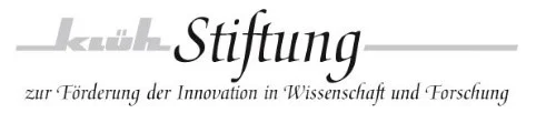 Logo: Klüh Stiftung mit untertitel "zur Förderung der Innovation in Wissenschaft und Forschung"