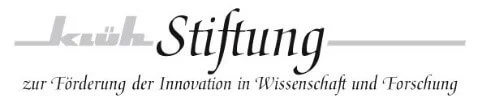 Logo: Klüh Stiftung mit untertitel "zur Förderung der Innovation in Wissenschaft und Forschung"