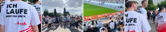 Collage mit Eindrücken vom Lauf in Düsseldorf