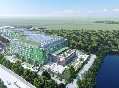 Luftbild vom Euref Campus Düsseldorf