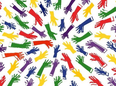 Illustration vieler Bunte Gummihandschuhe