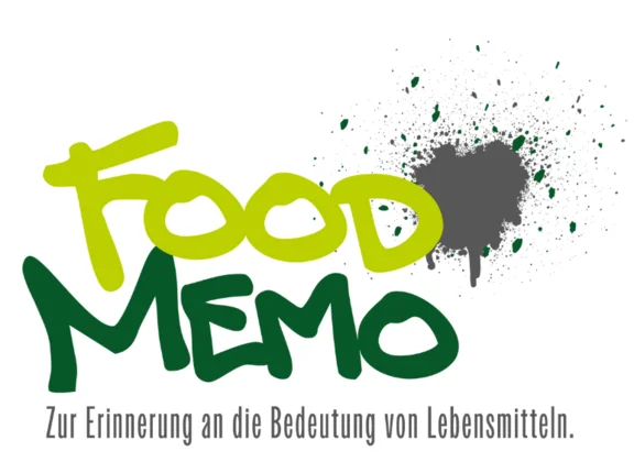 Aktionsbild zur "FoodMemo" mit dem untertitel: "Zur Erinnerung an die Bedeutung von Lebensmitteln."