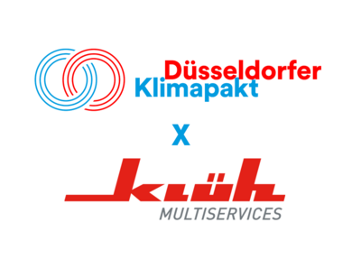 Logo: Düsseldorfer Klimapakt x Klüh Multiservices