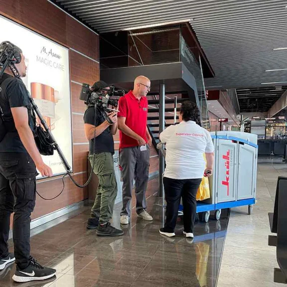 Ein Bild zum Videodreh zum Beitrag von Galileo zu Klüh