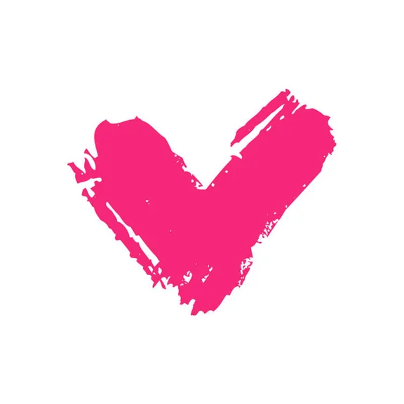 Buchstabe "V" in pinker farbe