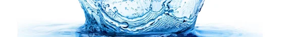 Banner mit einem Bild von einem Wassertropfen der aufschlägt