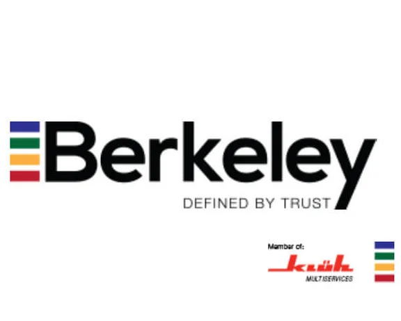 Logo: Berkeley mit dem zusatz darunter "Member of Klüh Multiservices"