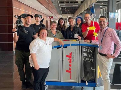 Ein Gruppenbild zum Beitrag von Galileo zu Klüh Multiservices