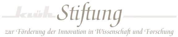 Logo: Klüh Stiftung mit untertitel "zur Förderung der Innovation in Wissenschaft und Forschung"