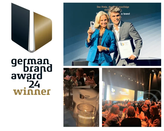 eine Collage von dem "german brand award 2024 winner"
